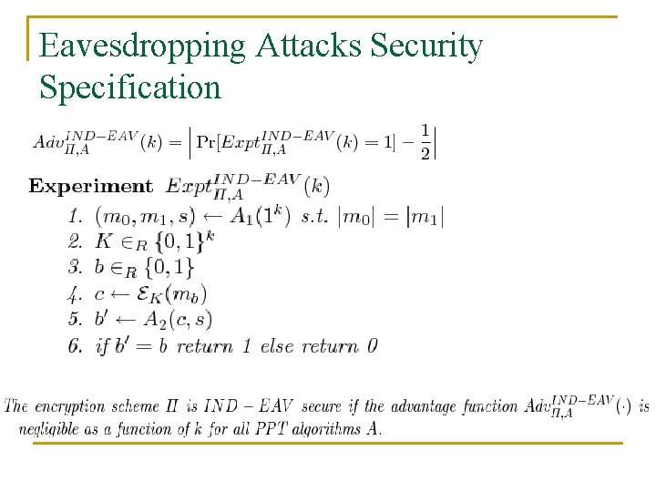 Eavesdropping Attacks Security Specification 