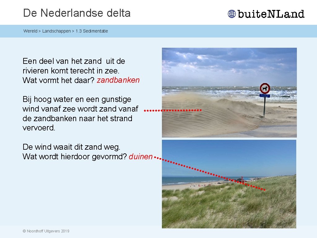 De Nederlandse delta Wereld > Landschappen > 1. 3 Sedimentatie Een deel van het