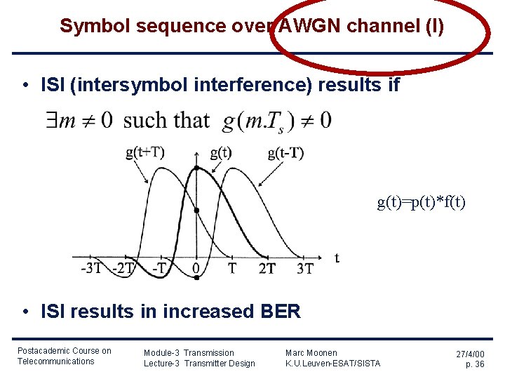 Module3 Transmission Lecture3 Marc Moonen Dept E