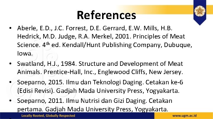 References • Aberle, E. D. , J. C. Forrest, D. E. Gerrard, E. W.