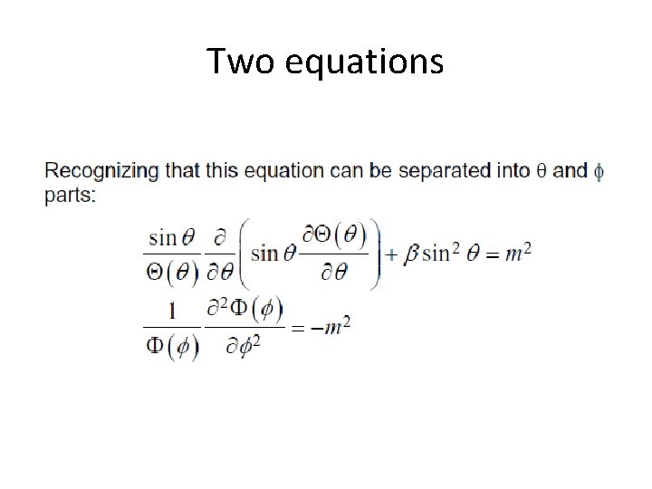 Two equations 