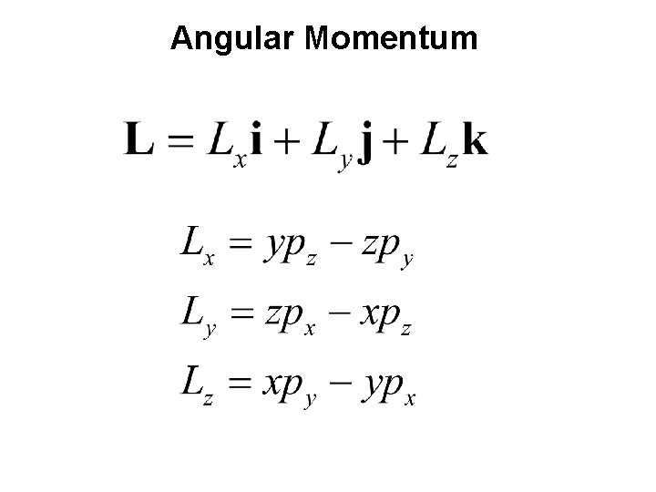 Angular Momentum 