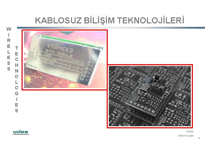 KABLOSUZ BİLİŞİM TEKNOLOJİLERİ W I R E L E S S T E C