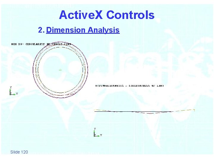 Active. X Controls 2. Dimension Analysis Slide 120 