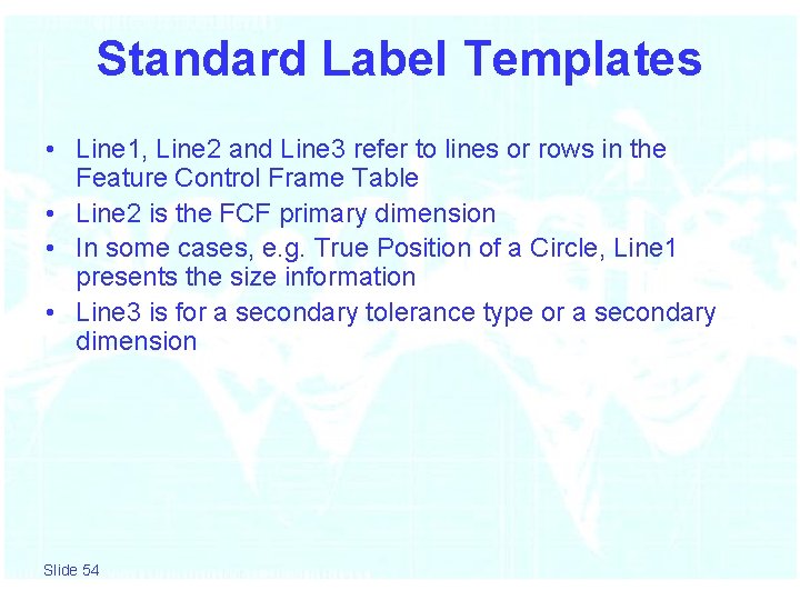 Standard Label Templates • Line 1, Line 2 and Line 3 refer to lines