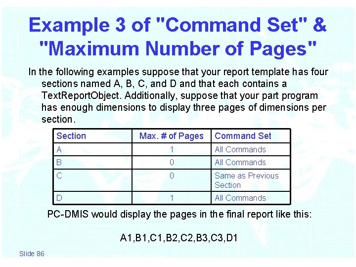 Example 3 of "Command Set" & "Maximum Number of Pages" In the following examples