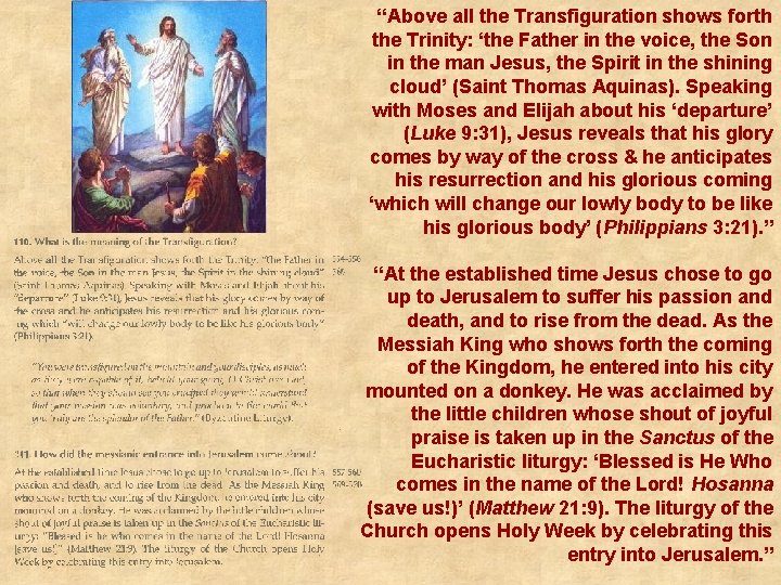 “Above all the Transfiguration shows forth the Trinity: ‘the Father in the voice, the