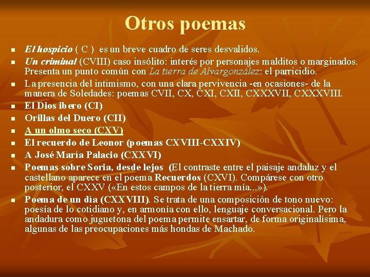 Otros poemas n n n n n El hospicio ( C ) es un