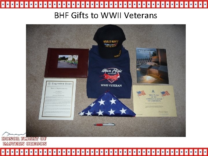 BHF Gifts to WWII Veterans 