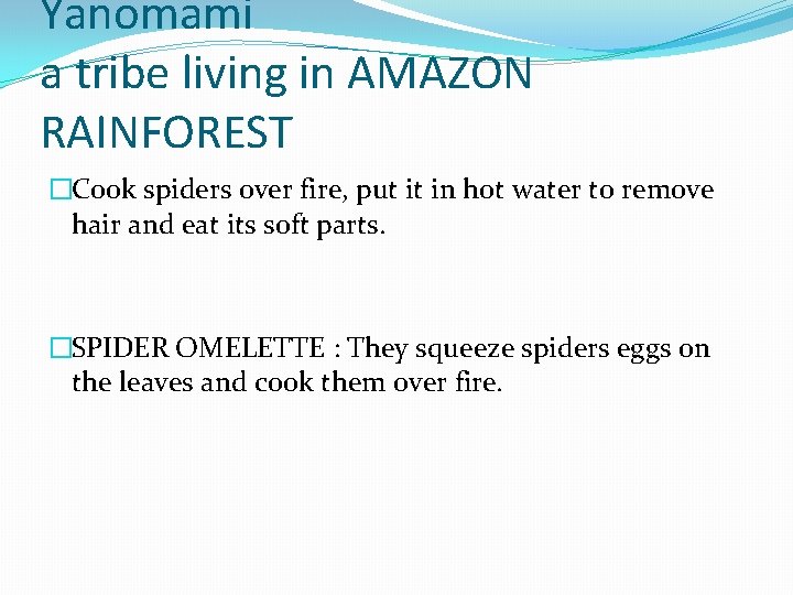 Yanomami a tribe living in AMAZON RAINFOREST �Cook spiders over fire, put it in Yanomami a tribe living in AMAZON RAINFOREST �Cook spiders over fire, put it in