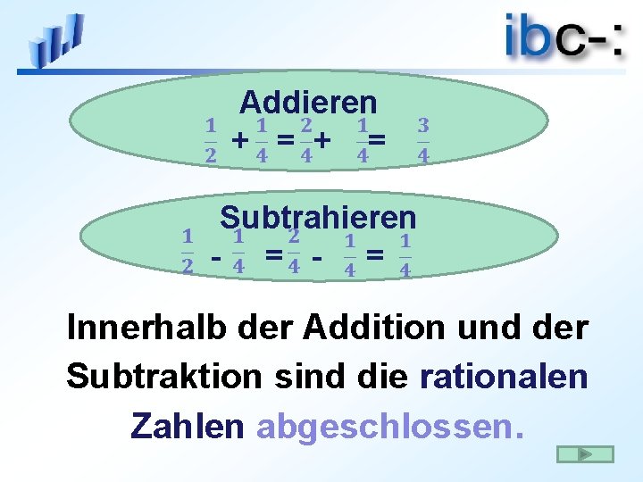 Addieren + = Subtrahieren - = Innerhalb der Addition und der Subtraktion sind die