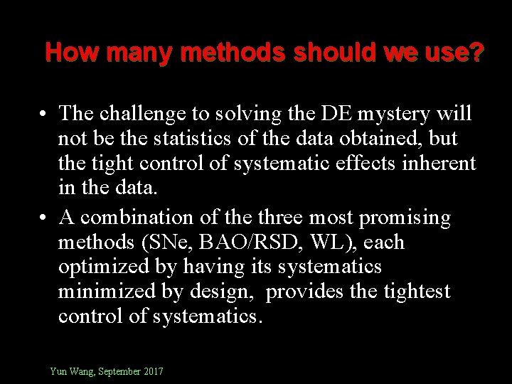 How many methods should we use? • The challenge to solving the DE mystery