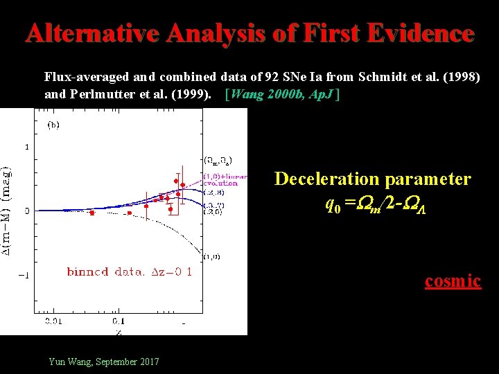 Alternative Analysis of First Evidence Flux-averaged and combined data of 92 SNe Ia from