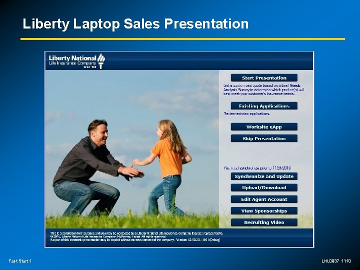 Liberty Laptop Sales Presentation Fast Start 1 LNL 0937 1110 