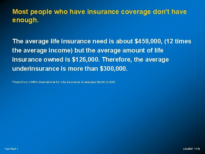 Most people who have insurance coverage don't have enough. The average life insurance need