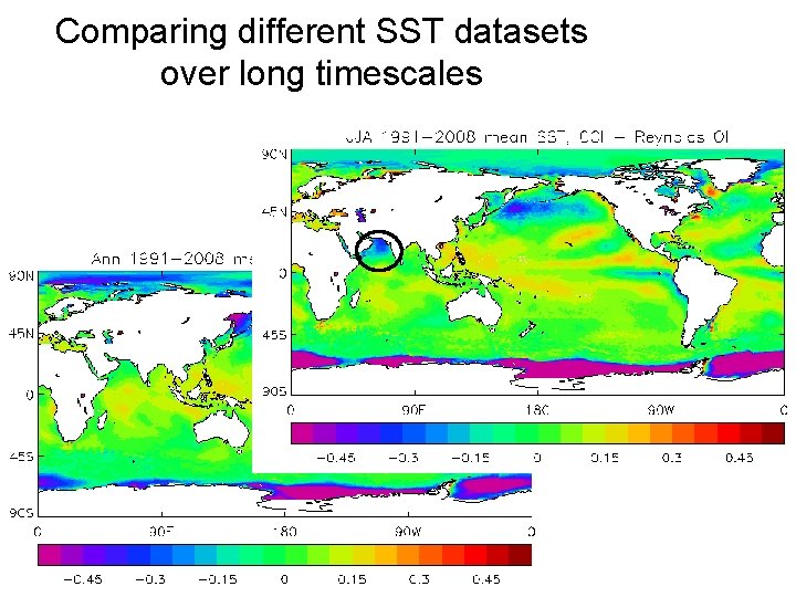 Comparing different SST datasets over long timescales 