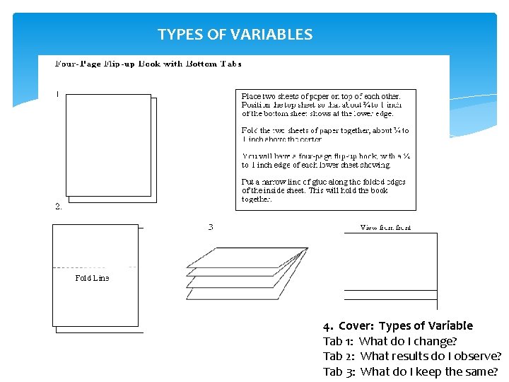 TYPES OF VARIABLES 4. Cover: Types of Variable Tab 1: What do I change?