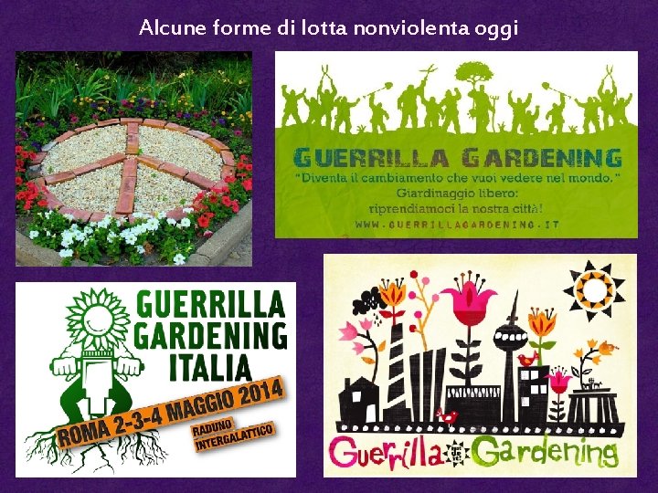 Alcune forme di lotta nonviolenta oggi 