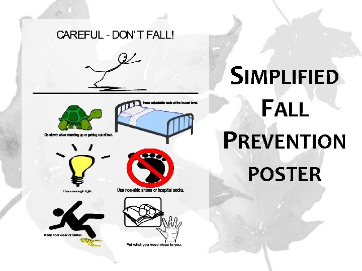 SIMPLIFIED FALL PREVENTION POSTER 