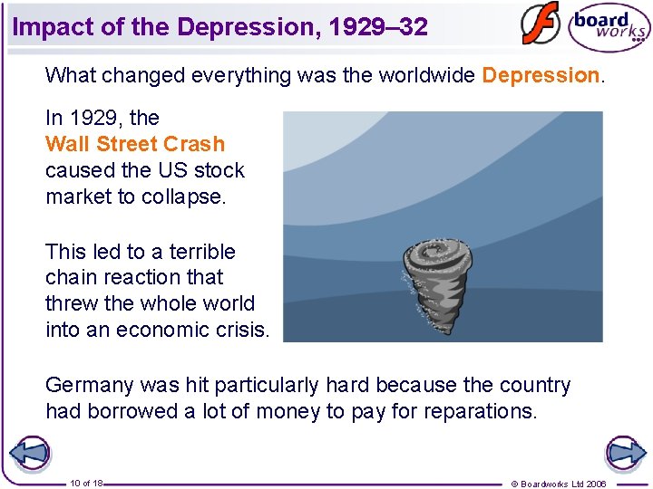 Impact of the Depression, 1929– 32 What changed everything was the worldwide Depression. In