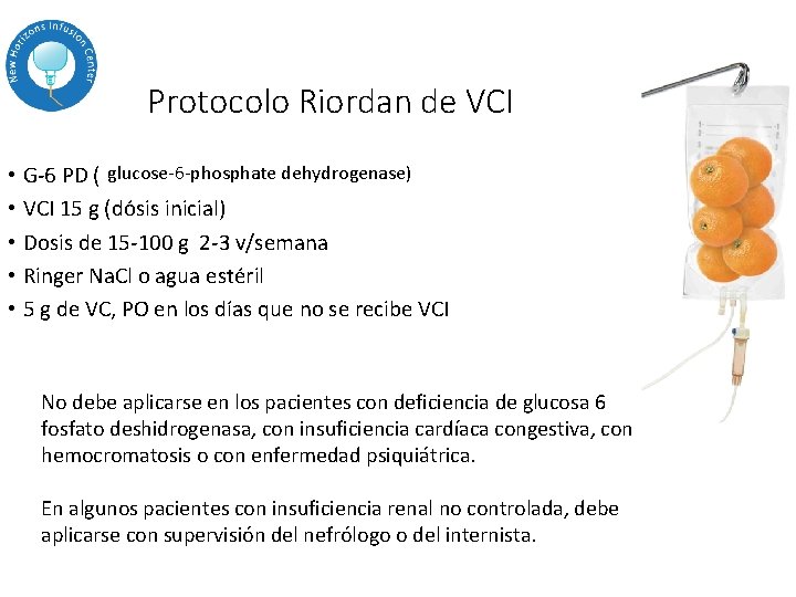 Protocolo Riordan de VCI • G-6 PD ( glucose-6 -phosphate dehydrogenase) • VCI 15 Protocolo Riordan de VCI • G-6 PD ( glucose-6 -phosphate dehydrogenase) • VCI 15