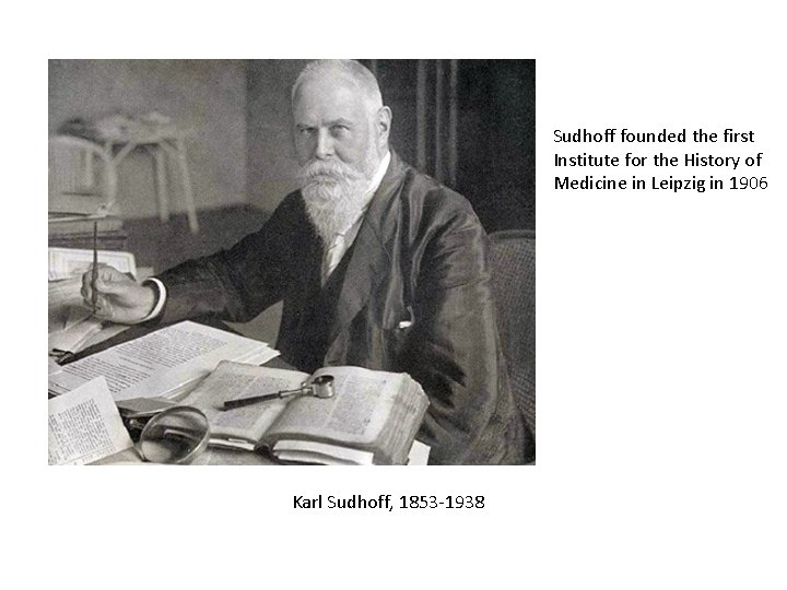 Sudhoff founded the first Institute for the History of Medicine in Leipzig in 1906
