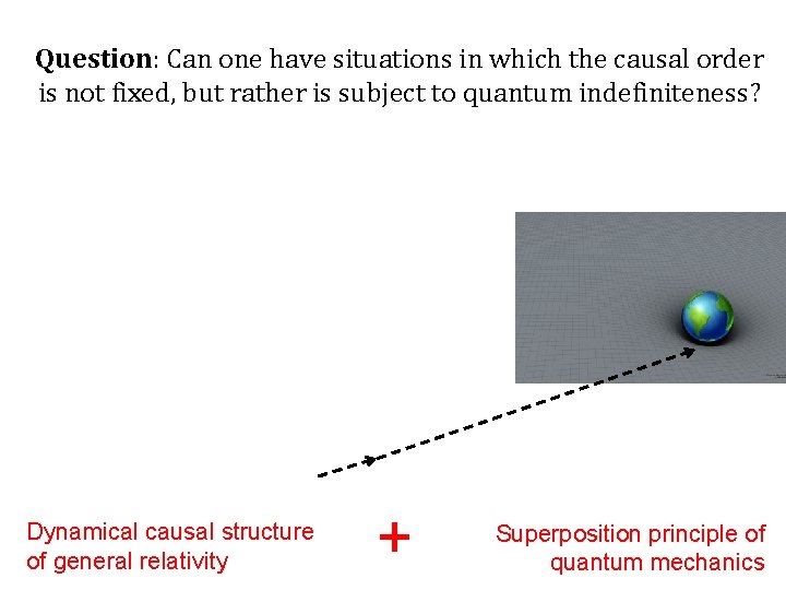 Question: Can one have situations in which the causal order is not fixed, but