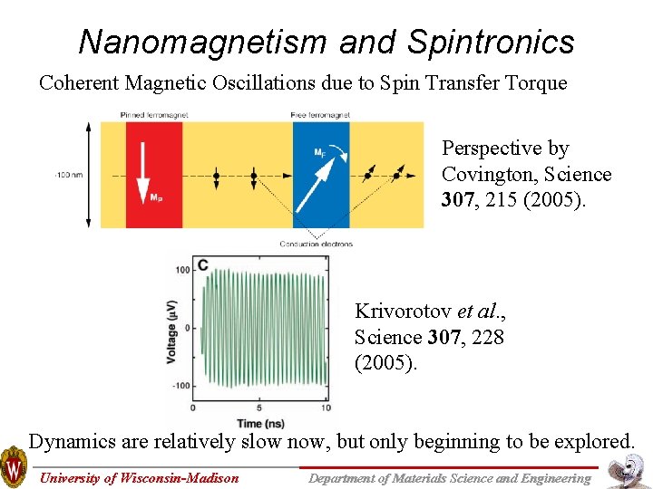 Nanomagnetism and Spintronics Coherent Magnetic Oscillations due to Spin Transfer Torque Perspective by Covington, Nanomagnetism and Spintronics Coherent Magnetic Oscillations due to Spin Transfer Torque Perspective by Covington,