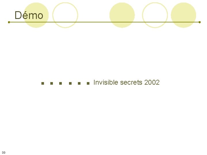 Démo …… Invisible secrets 2002 33 