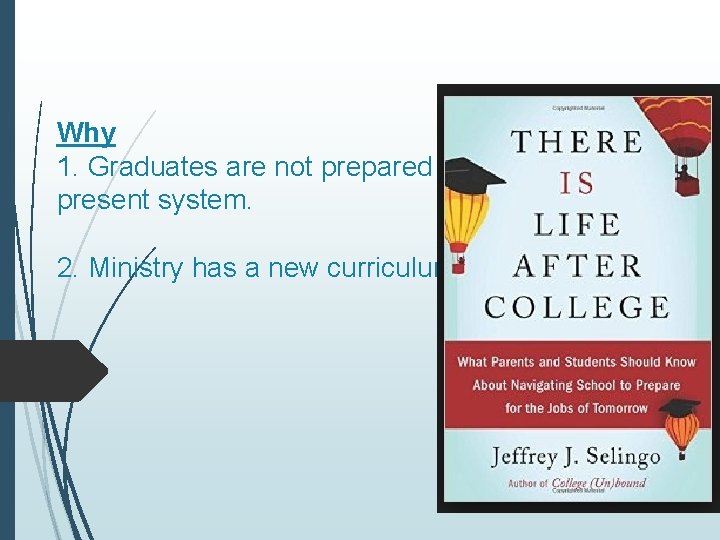 Why 1. Graduates are not prepared in present system. 2. Ministry has a new Why 1. Graduates are not prepared in present system. 2. Ministry has a new