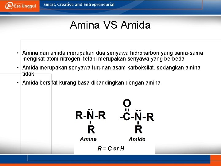 Amina VS Amida • Amina dan amida merupakan dua senyawa hidrokarbon yang sama-sama mengikat