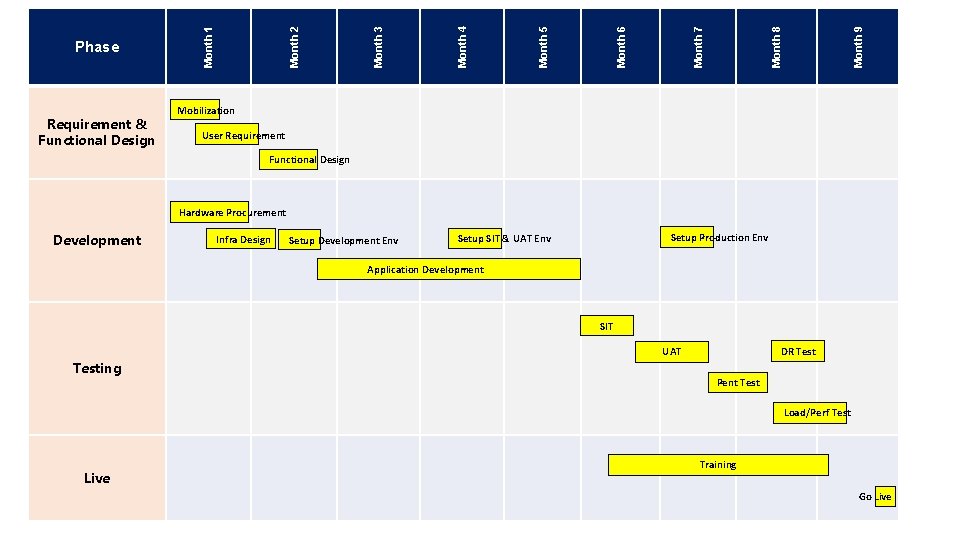 Requirement & Functional Design Month 9 Month 8 Month 7 Month 6 Month 5 Requirement & Functional Design Month 9 Month 8 Month 7 Month 6 Month 5