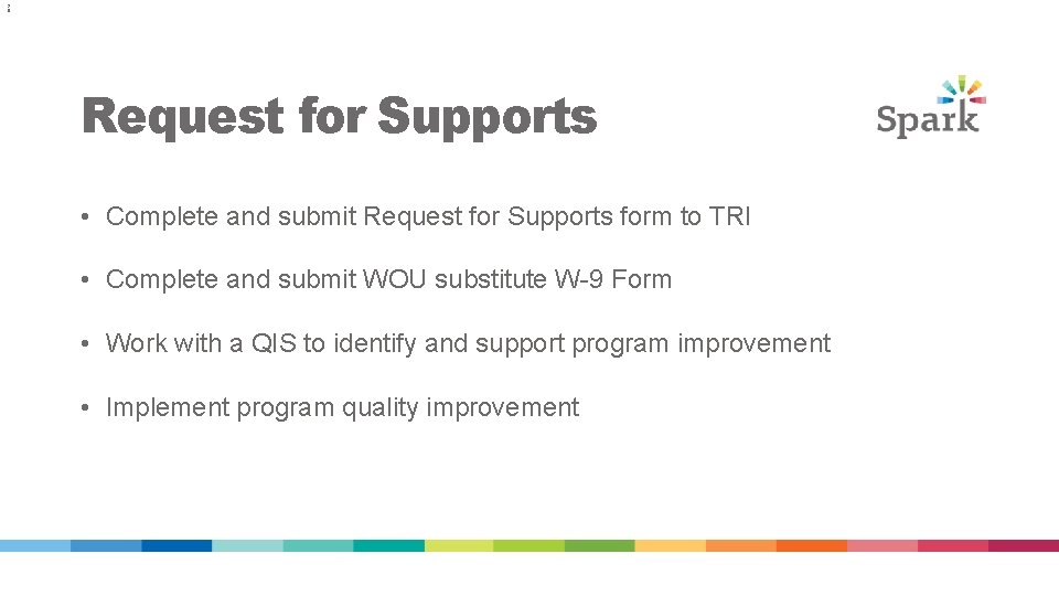 2 9 Request for Supports • Complete and submit Request for Supports form to