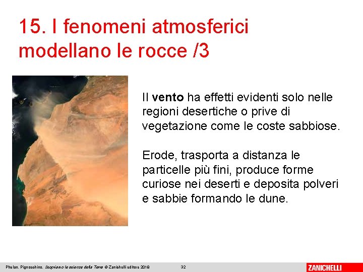 15. I fenomeni atmosferici modellano le rocce /3 Il vento ha effetti evidenti solo 15. I fenomeni atmosferici modellano le rocce /3 Il vento ha effetti evidenti solo