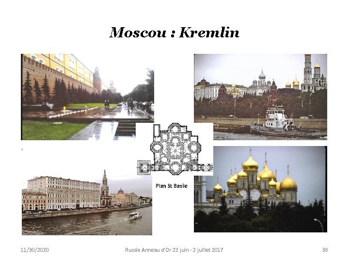 Moscou : Kremlin Plan St Basile 11/30/2020 Russie Anneau d’Or 22 juin - 2