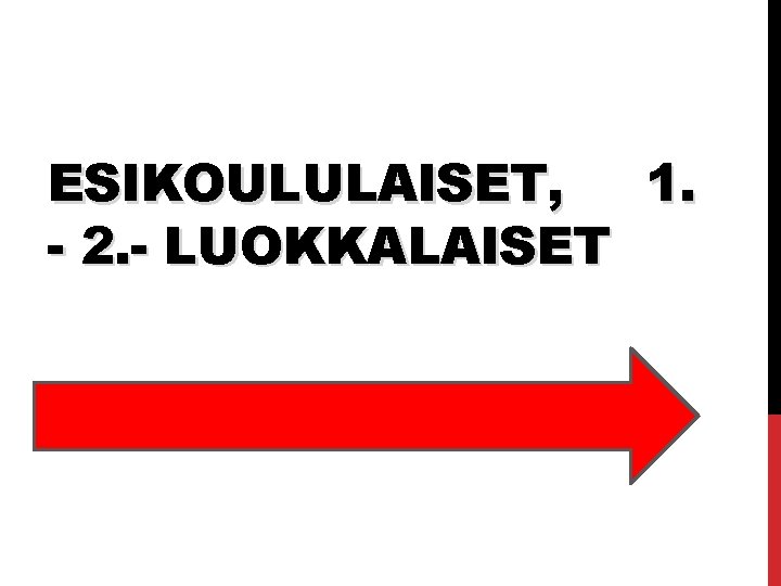 ESIKOULULAISET, 1. - 2. - LUOKKALAISET 