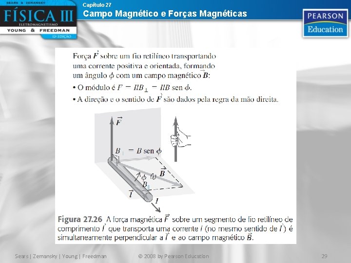 Capítulo 27 Campo Magnético e Forças Magnéticas Sears | Zemansky | Young | Freedman Capítulo 27 Campo Magnético e Forças Magnéticas Sears | Zemansky | Young | Freedman