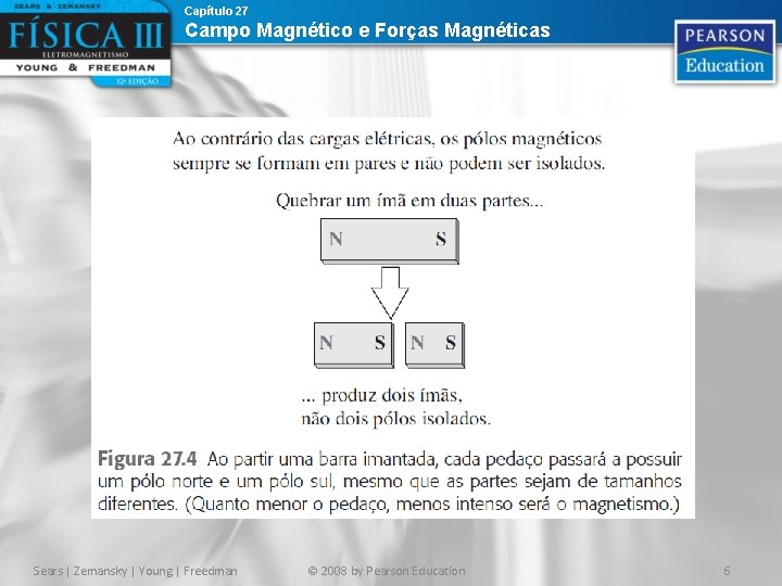 Capítulo 27 Campo Magnético e Forças Magnéticas Sears | Zemansky | Young | Freedman Capítulo 27 Campo Magnético e Forças Magnéticas Sears | Zemansky | Young | Freedman