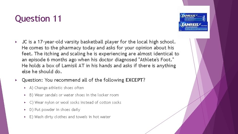 Question 11 ▶ JC is a 17 -year-old varsity basketball player for the local Question 11 ▶ JC is a 17 -year-old varsity basketball player for the local