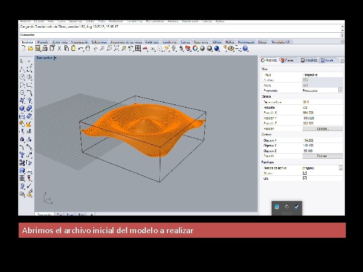 Abrimos el archivo inicial del modelo a realizar 