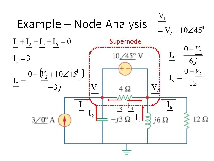 Example – Node Analysis Supernode 