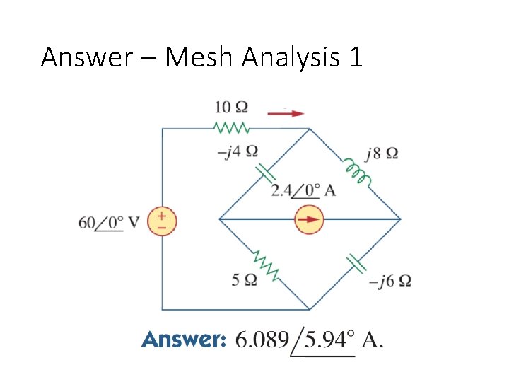 Answer – Mesh Analysis 1 