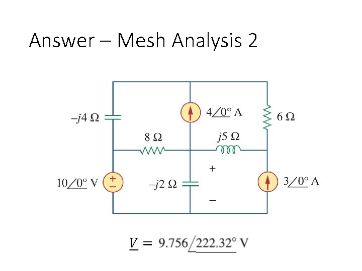 Answer – Mesh Analysis 2 