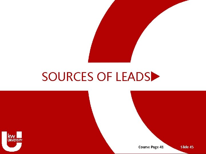 SOURCES OF LEADS SHIFT Tactic 4: Upshifting Your Lead Generation v. 3. 4 Course