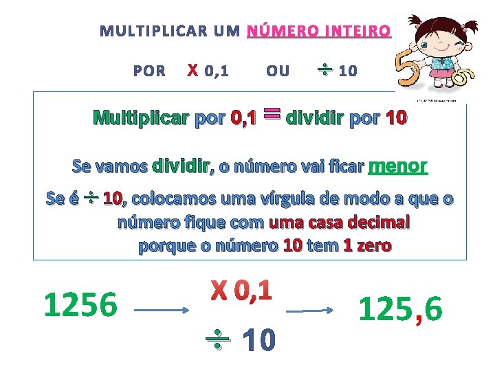 MULTIPLICAR UM NÚMERO INTEIRO POR X 0, 1 OU 10 Multiplicar por 0, 1