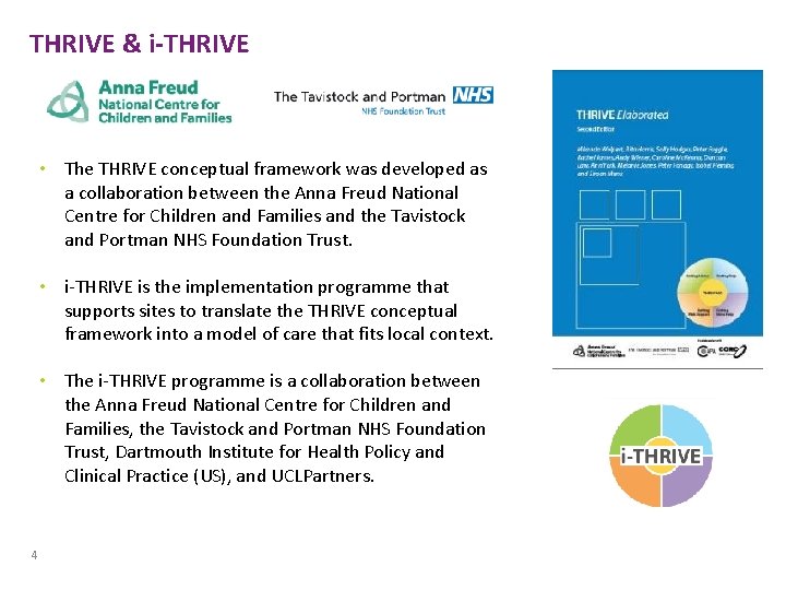 THRIVE & i-THRIVE • The THRIVE conceptual framework was developed as a collaboration between