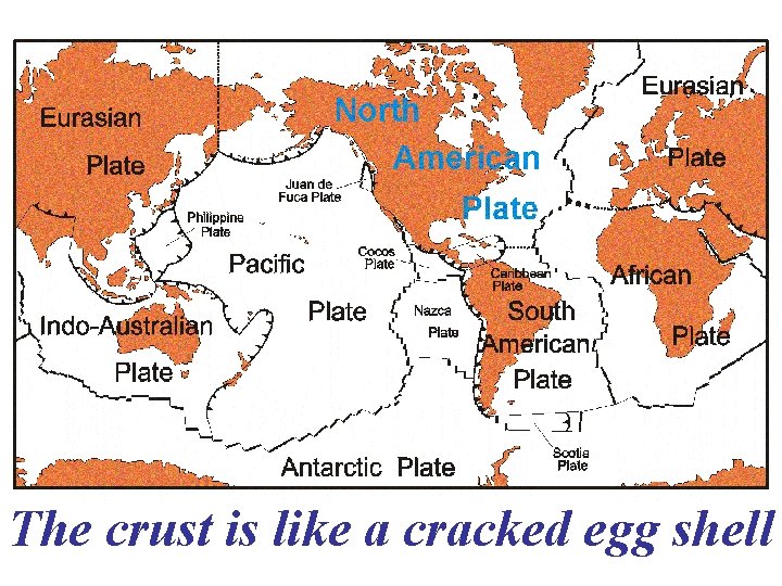 The crust is like a cracked egg shell 