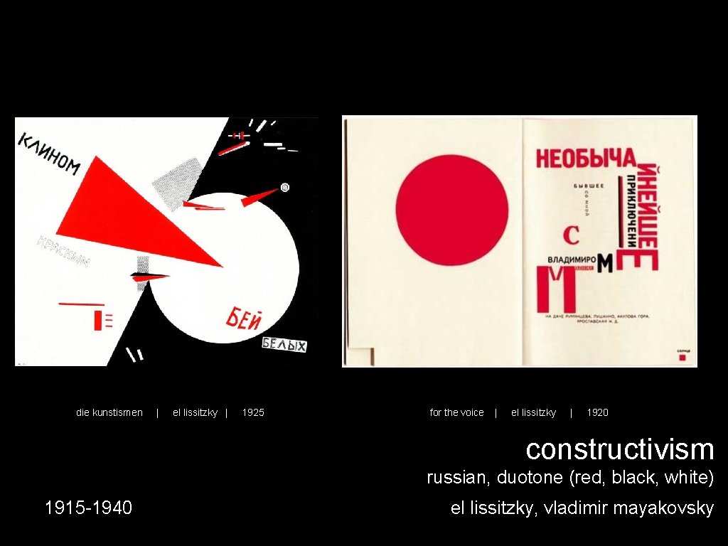 die kunstismen | el lissitzky | 1925 for the voice | el lissitzky |