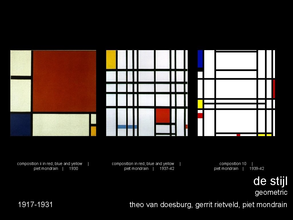 composition ii in red, blue and yellow piet mondrain | 1930 | composition in