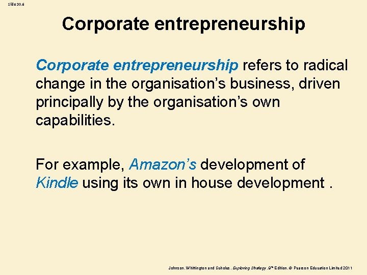 Slide 10. 6 Corporate entrepreneurship refers to radical change in the organisation’s business, driven Slide 10. 6 Corporate entrepreneurship refers to radical change in the organisation’s business, driven